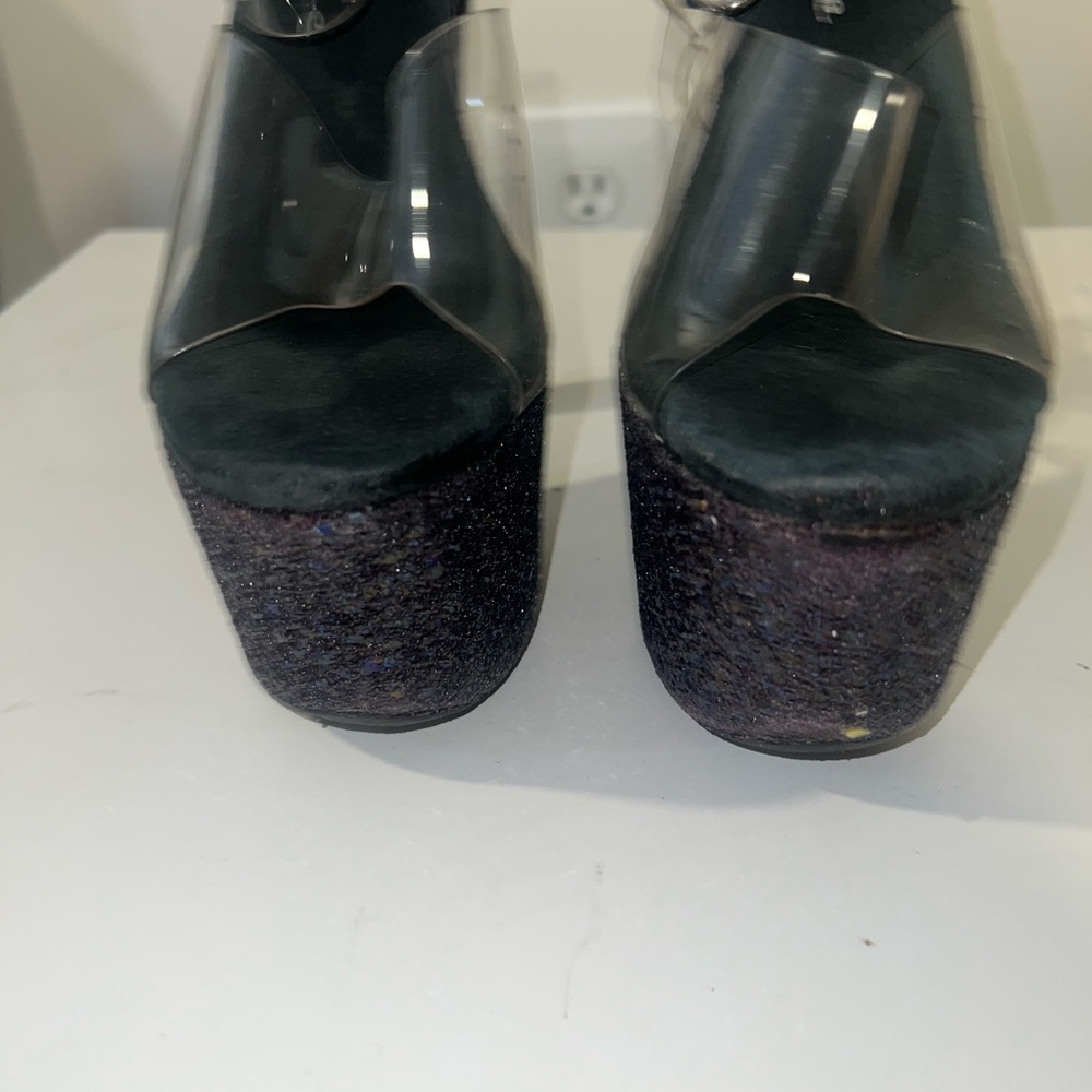 Ellie Black Sparkly platform heels - Picture 3 of 5